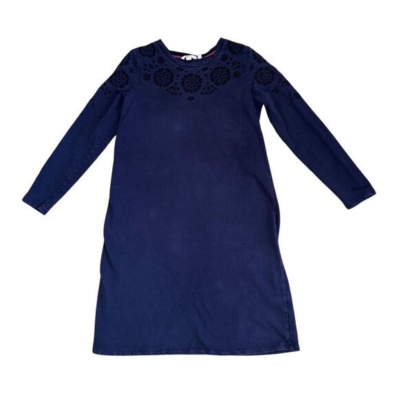 Boden Embroidered Navy Blue Dress - Size US 8L - Picture 5 of 7